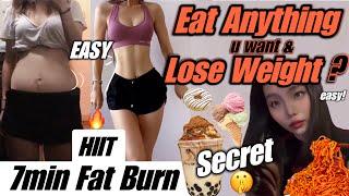 7min Burn FAT Abs Arms Legs + Lose weight WITHOUT dieting HOW?  Full Body HIIT Workout Routine
