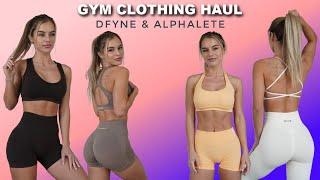 New gym outfit haul  DFYNE & ALPHALETE