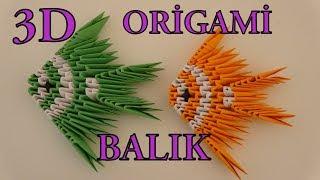 3D Origami Balık Yapımı - 3D Origami Fish