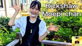 【 language subtitling】Super Cute Girl Moepi Chan  Japan Tokyo Rickshaw