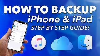How to BACKUP your iPHONE or iPAD using iTunes Finder and iCloud  - STEP BY STEP GUIDE