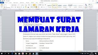 Cara Membuat Surat Lamaran Kerja