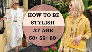 HOW TO BE STYLISH AT AGE 50+ 55+ 60+ FASHION WOMEN  FASHION DRAGONFLY