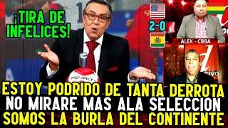 PERIODISTA BOLIVIANO FRUSTRADO PORQUE BOLIVIA NO PUEDE GANAR EN LA COPA AMERICA  USA 2-0 BOLIVIA