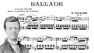 Manoel Faulhaber - Balada Op.2 Helber Fernandes Ribeiro piano 1ª gravação mundial