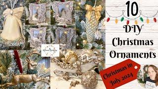 10 DIY Christmas Ornaments  French Country  Using Moulds with Clay & Resin  Christmas in July