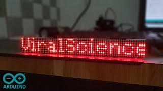 Arduino DOT Matrix Scrolling Text Message Display