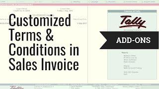 FREE TDL  Custom Terms & Conditions in GST Invoice  Tally AddOns 506