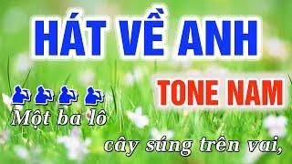 Hát Về Anh Karaoke Tone Nam Nhạc Sống  Trung Hiếu Karaoke