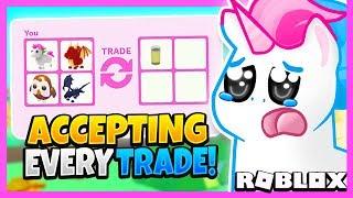 I Accepted EVERY Trade in Adopt Me for 24 Hours Roblox Adopt Me Trading Challenge