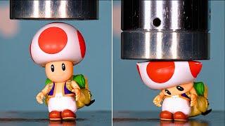 Mario Characters CRUSHED by Hydraulic Press #Mario #HydraulicPress @SMG4