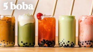 BOBA 5 Ways Favorite BOBA  BUBBLE TEA Recipes You Gotta Try