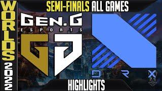 GEN vs DRX Highlights ALL GAMES  Worlds 2022 Semifinals  Gen.G vs DRX