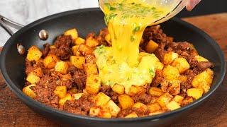 I have never eaten so deliciously Potato eggs and ground beef Quick and easy recipe