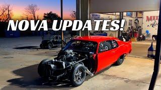FINAL TOUCHES TESTING THE 2 STEP AND INSTALLING HEADLIGHTS BIG BLOCK CHEVY NOVA STREET CAR BUILD