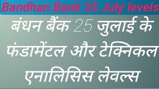 BANDHAN BANK SHARE ANALYSIS 25 JULY BANDHAN BANK SHARE LATEST NEWS BANDHAN BANK SHARE NEWS