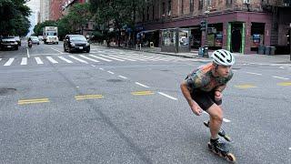 Street Skater roasted by Speed Skater  NYC on Rollerblades