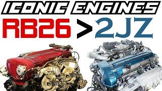 RB26 vs 2JZ  and WHY the RB26 is MORE ICONIC - ICONIC ENGINES #16