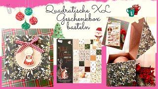 ️ Quadratische XL Geschenkbox basteln  I in cm I mit Papier von ACTION I Annilis Welt ️