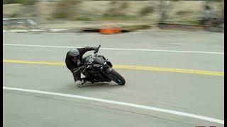 Fast Yamaha MT10 rider shreds up California canyon road