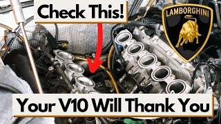 Lamborghini Gallardo Pre LP Oil Leak Repair Engine Valley Oil Filter Housing & Oil Pipe Leak DIY