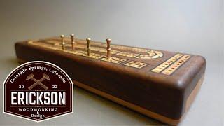 Veneer Inlayed Cribbage Board