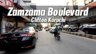 Zamzama Boulevard Karachi  Walking Tour