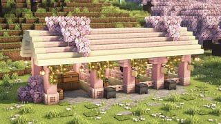Minecraft How to Build a Cherry Blossom Stable  Tutorial