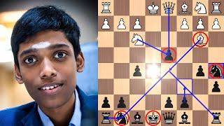 Praggnanandhaa permits an Alpha Zero Pawn - 2024 FIDE Candidates