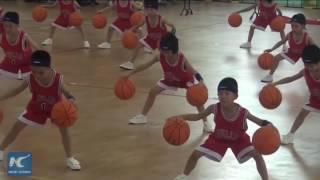 Amazing basketball skills of kindergarten kids in Hangzhou China