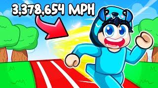 I Ran 5776916 MPH to be the FASTEST in Speed Simulator With Crazy Fan Girl