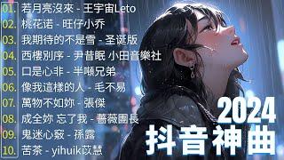 抖音神曲2024 【2024抖音热歌】douyin 抖音歌曲2024 若月亮沒來 - 王宇宙Leto 桃花诺 - 旺仔小乔 我期待的不是雪 - 圣诞版  2024 年七月不流行新歌