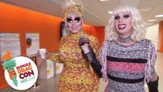 Trixie & Katya walk to the UNHhhh panel at RuPauls DragCon NYC 2018