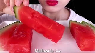 KOREAN FOOD FROZEN FRUITS SWEET WATERMELON ASMR MUKBANG