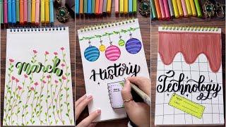 Top 7 Simple Assignment Front Pages for March ️  DIY Notebook Cover Designs  NhuanDaoCalligraphy