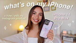 WHATS ON MY IPHONE 14 PRO MAX  + How I Edit my Instagram Photos