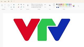 How to draw a Vietnam Television logo using MS Paint  How to draw on your computer