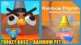 NEW RAINBOW THANKSGIVING PET + TURKEY BOSS Roblox Blob Simulator Update