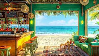 Soothing Seaside Melodies - Smooth Bossa Nova Jazz Coffee Shop with Calming Bossa Nova Ocean Waves