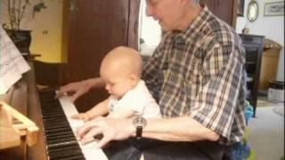 Grandpa plays piano for Hayden