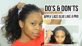 DOS & DONTS  HOW TO  Apply lace glue for beginners PROPERLY  MY FIRST WIG