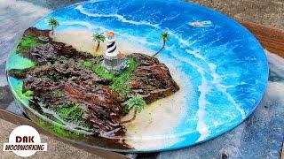 How to make Wood Ocean Table - Awesome ideas from Epoxy Resin - Amazing Woodworking Art
