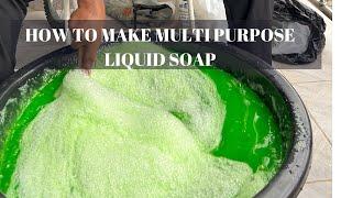 HOW TO MAKE MULTI PURPOSE LIQUID SOAP AT HOME  HOW TO MAKE LIQUID SOAP FOR ALL USES AT HOME