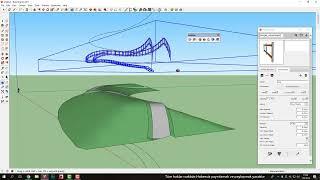 Sketchup eğimli araziye yol ve çit nasıl yapılır