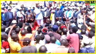 Ruto BLOCKED by Huge Crowd while leaving Meru Maziwa Millers today