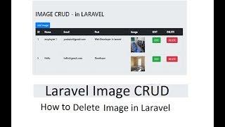 Laravel Image CRUD  How to delete the imagedata in Laravel