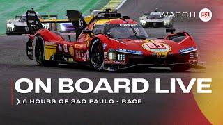 WEC Onboard the #51 LIVE race action at 6H São Paulo  2024  Ferrari Hypercar