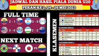 Jadwal dan Hasil Piala Dunia U20 2023 hari ini - Klasemen Grup Piala Dunia U20 2023