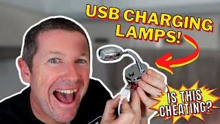 LIVE  Upgrading to USB Charging Reading Lamps - no extra wiring in your Caravan or Camper