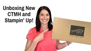 Unboxing New CTMH and Stampin Up + Demo  Scrapbooking Haul